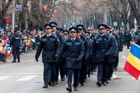 TIMISOARA, ROMANIA - DECEMBER 1, 2017: National Day parade in Romaniaのeditorial素材