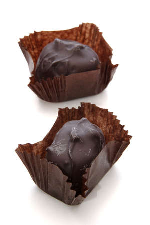 Chocolate Candy Over Whiteの写真素材
