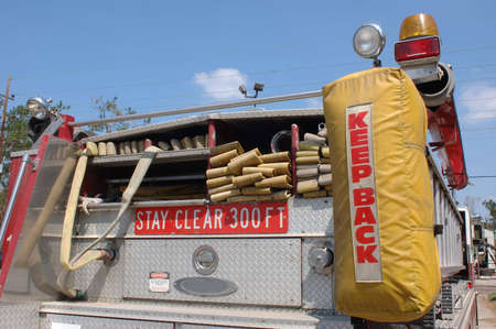 The back of a fire truck