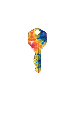 Tie Dye pattern key over whiteの写真素材