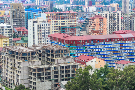 BATUMI, GEORGIA-JULY 1 2015 Panoramic view of Batumi from the observation platformのeditorial素材