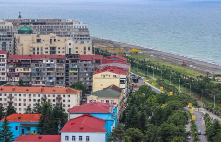 BATUMI, GEORGIA-JULY 1 2015 Panoramic view of Batumi from the observation platformのeditorial素材