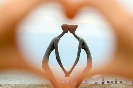 BATUMI, GEORGIA-JULY 4 2015 he sculpture, done in bronze and metal is located on Batumi Boulevard.のeditorial素材