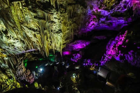 Sataplia cave near Kutaisi, Georgia on July 11, 2015. It is one of Georgia's natural wonders with many breathtaking examples of stalactites, stalagmites.のeditorial素材