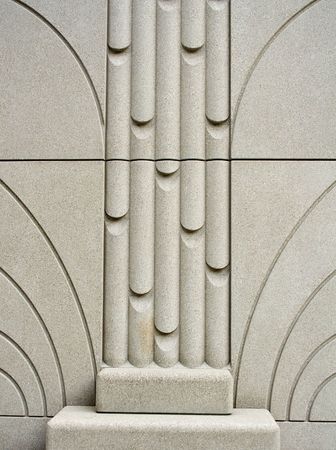 Exterior of Stone Builidng with Ornamentationの写真素材