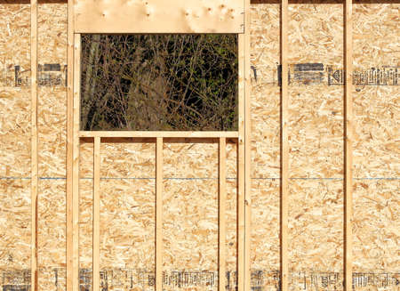 Window Frame In House Being Builtの写真素材