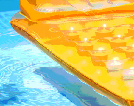 Raft in swimming pool - abstractの写真素材
