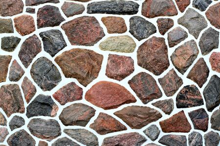 Stone Wall In Mosaic Pattern