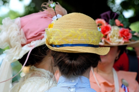 Ladies With Old Fashioned Hatsの写真素材