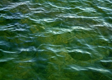 Beautiful calm Emerald Green watersの写真素材