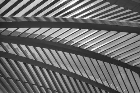 Rio de Janeiro, Brazil - March 24, 2016: Curvy architectural details of Museum of Tomorrow, designed by the Spanish, Santiago Calatravaのeditorial素材