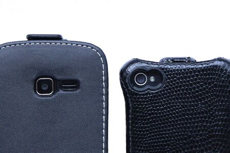 two smart phones looking at you