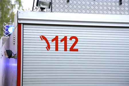 fireman truck 112の写真素材
