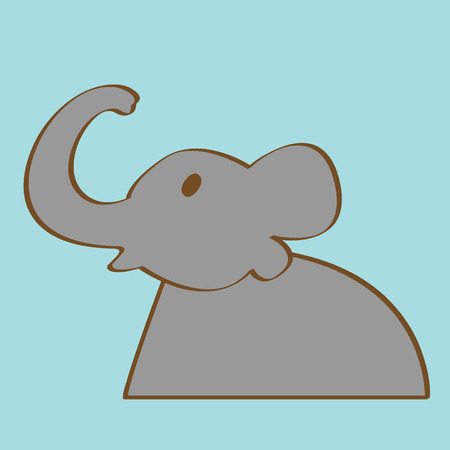 happy elephant cartoon vectorのイラスト素材