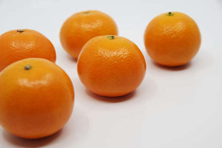 Tangerine or Mandarin. Mandarin isolated on white background.の写真素材