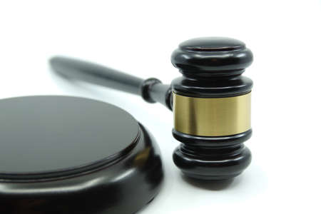 Judge Gavel on a white background. Justice concept. Law and Justice. Legality conceptの写真素材