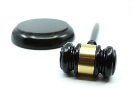 Judge Gavel on a white background. Justice concept. Law and Justice.の写真素材