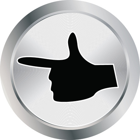 vector icon  button with tumbs up illustrationのイラスト素材