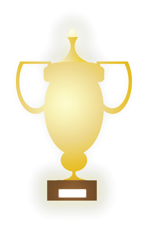 Trophy Cup Flat Icon withshadowのイラスト素材