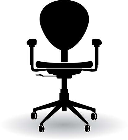 Office chair silhouette vector illustrationのイラスト素材