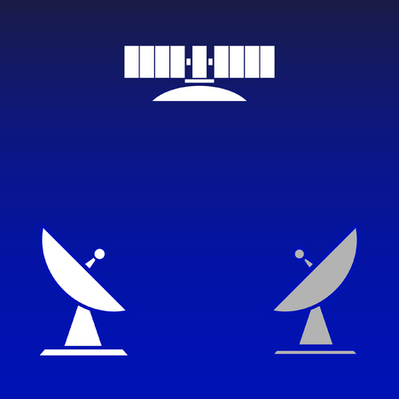 Satellite icon buttonのイラスト素材