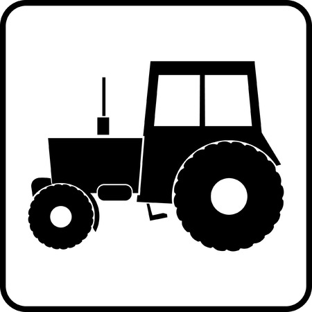 Tractor icon vector illustrationのイラスト素材