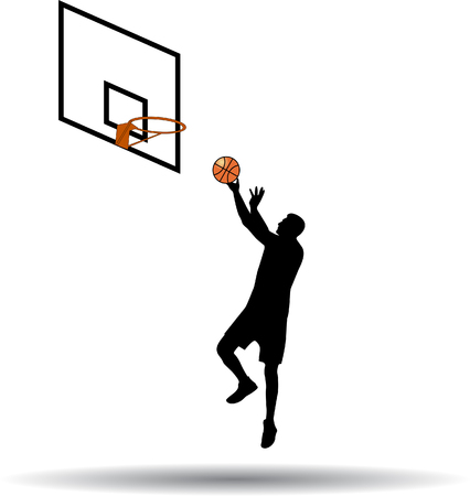 Basketball player silhouette.のイラスト素材