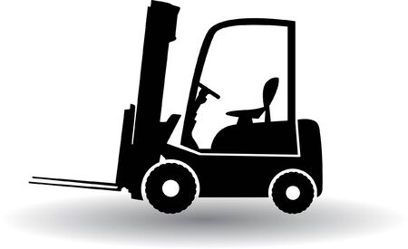 Forklift truck silhouetteのイラスト素材