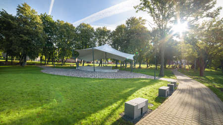 Wonderful town on the bank of the river Nemunas Vilkija. There is a transfer of vehicles across the river VilkynÄ in the town.のeditorial素材