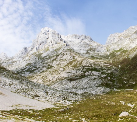 Mountain peak on a clear day.の写真素材