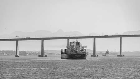 Rio de Janeiro, Brazil - CIRCA 2021: Landscape of Guanabara Bay, Rio de Janeiro, Southeastern Brazilのeditorial素材