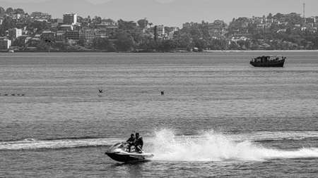 Rio de Janeiro, Brazil - CIRCA 2021: Landscape of Guanabara Bay, Rio de Janeiro, Southeastern Brazilのeditorial素材