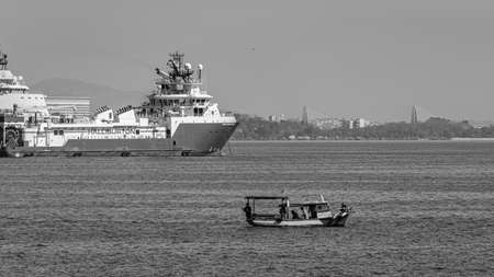 Rio de Janeiro, Brazil - CIRCA 2021: Landscape of Guanabara Bay, Rio de Janeiro, Southeastern Brazilのeditorial素材