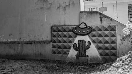 Paqueta Island, Rio de Janeiro, Brazil - CIRCA 2021: Typical urban setting, from the daily life of the neighborhood, recorded in PaquetÃ¡のeditorial素材