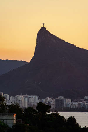 Rio de Janeiro, Brazil - CIRCA 2021: Christ the Redeemer one of the biggest tourist spots in Brazil