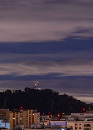 NiterÃ³i, Rio de Janeiro, Brazil - CIRCA 2021: Long exposure urban night photography with...