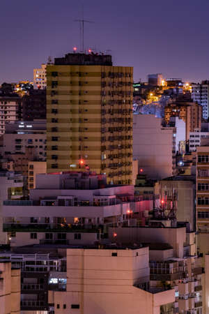 NiterÃ³i, Rio de Janeiro, Brazil - CIRCA 2021: Long exposure urban night photography with...