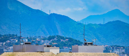 Rio de Janeiro, Brazil - CIRCA 2021: Photograph of a daytime outdoor urban landscape with buildings in a city in Brazilのeditorial素材