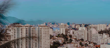 Rio de Janeiro, Brazil - CIRCA 2021: Photograph of a daytime outdoor urban landscape with buildings in a city in Brazilのeditorial素材