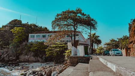 Rio de Janeiro, Brazil - CIRCA 2021: Photograph of a daytime outdoor urban landscape with buildings in a city in Brazilのeditorial素材