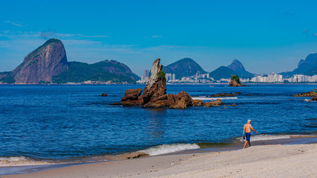 Rio de Janeiro, Brazil - CIRCA 2021: Photograph of a daytime outdoor urban landscape with buildings in a city in Brazilのeditorial素材