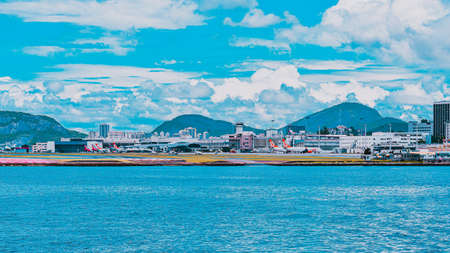 Rio de Janeiro, Brazil - CIRCA 2021: Landscape of Guanabara Bay, Rio de Janeiro, Southeastern Brazilのeditorial素材