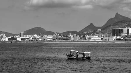 Rio de Janeiro, Brazil - CIRCA 2021: Landscape of Guanabara Bay, Rio de Janeiro, Southeastern Brazilのeditorial素材