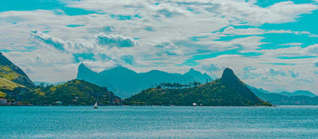 Rio de Janeiro, Brazil - CIRCA 2021: Landscape of Guanabara Bay, Rio de Janeiro, Southeastern Brazil