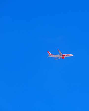 Rio de Janeiro, Brazil - CIRCA 2020: Brazilian commercial aircraft from Gol Linhas AÃ©reas flying...