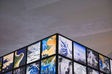 Rio de Janeiro, Brazil - CIRCA 2021: Inner part of the Museum of Tomorrow, in PraÃ§a MauÃ¡, in...
