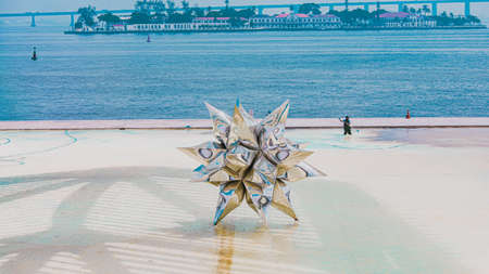 Rio de Janeiro, Brazil - CIRCA 2021: Exterior of the Museum of Tomorrow, at PraÃ§a MauÃ¡, in the port area of Rio.のeditorial素材
