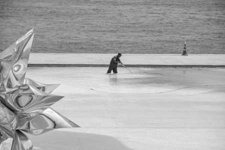 Rio de Janeiro, Brazil - CIRCA 2021: Exterior of the Museum of Tomorrow, at PraÃ§a MauÃ¡, in the port area of Rio.のeditorial素材