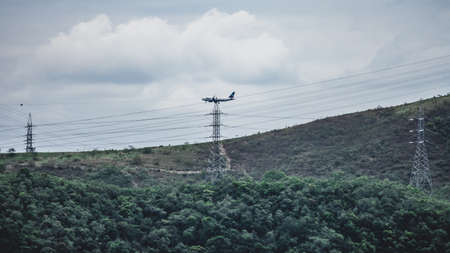 Rio de Janeiro, Brazil - CIRCA 2020: Azul Linhas AÃ©reas' Brazilian commercial plane flying during the dayのeditorial素材