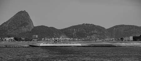 Rio de Janeiro, Brazil - CIRCA 2020: Commercial plane landing on the runway at Santos Dumont...